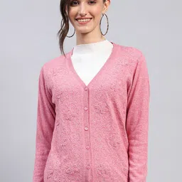 Monte Carlo Women Woollen Long Sleeves Cardigan-picture-33