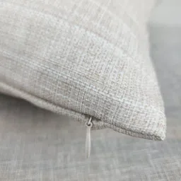 DESIGN GAATHA Grey & Brown Floral Embroidered Rectangle Cushion Cover image 4