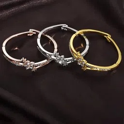 WATCHSTAR Women Antique Silver-Plated Bangle-Style Bracelet image 4