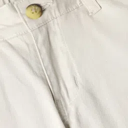 Pine Kids Cotton Woven Full Length Solid Coloured Trousers With Side Pockets - Beige image 3