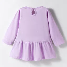 Tango Single Jersey Knit Full Sleeves Top & Leggings Set With Text Print - Mauve image 3