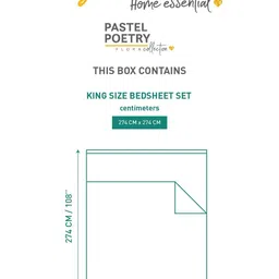 MYTRIDENT Blue 144 TC King Bedsheet with 2 Pillow Covers image 5