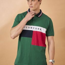 THE BEETEL HOUSE Colourblocked Polo Collar Pure Cotton T-shirt-picture-19