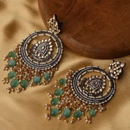 PATOLA BY VJ Contemporary Chandbalis Earrings-picture-58