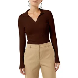 Maheshvi Ribbed V-Neck Long Sleeves Top-picture-37