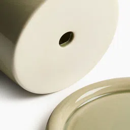 H&M Extra-Small Stoneware Plant Pot With Saucer image 2