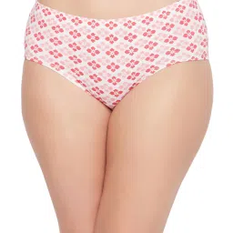 Clovia White & Pink Cotton Printed Hipster Panties - Pack Of 3 image 4