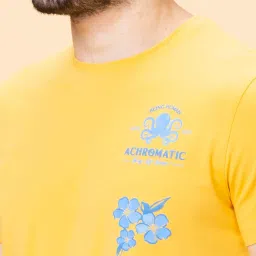 Being Human Yellow Regular Fit Crew T-Shirt image 4