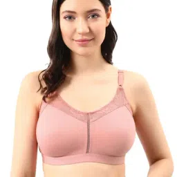 Clovia Pink Cotton Solid Non-Padded Full Cup Wire Free T-Shirt Bra-image-77