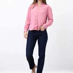 SPYKAR Pink Solid Shirt image 4