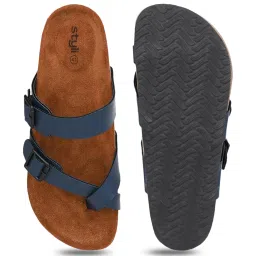 Styli Men's Navy Toe Ring Sandals image 4