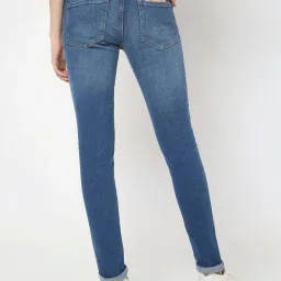 Spykar Mid Blue Solid Jeans image 4