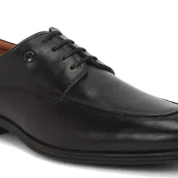 Louis Philippe Men's Black Derby Shoes image 4