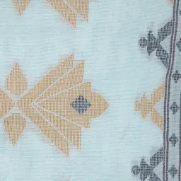 Pinkloom Blue Cotton Woven Saree With Unstitched Blouse image 4