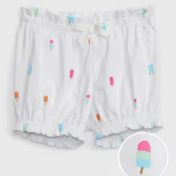 GAP Girls White Cotton Printed Shorts-image-18