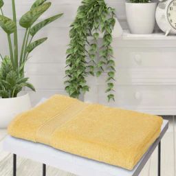Bianca D'ross Yellow 100% Cotton 380 GSM Bath Towel - Set of 1-picture-36
