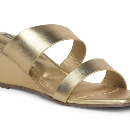 Bata Women's Gold Casual Wedges image 4
