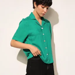 Only Green Solid Shirt image 4