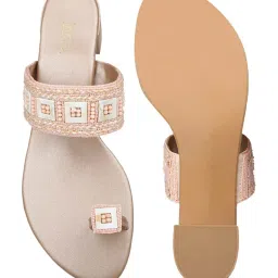 Inc.5 Women's Rose Gold Toe Ring Sandals image 4