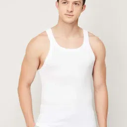 Fame Forever by Lifestyle White Cotton Regular Fit Vest-picture-18