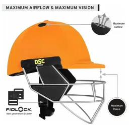 DSC Scud LITE Titanium Premium Cricket Helmet with Neck Guard Size - M image 4