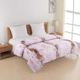 Swayam Veda Soft Pink Pure Cotton 160 TC Double Ac Quilt-picture-8