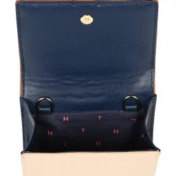 TOMMY HILFIGER Tan Beige Brady Donella Textured Flap Wallet with Sling image 4