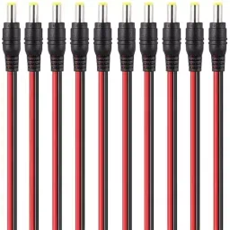 FEDUS DC Power Pigtail Male Cable Wire ‎5 Amp Red and Black 2.1 mm / 5.5 mm (Pack of 75 Pcs)-picture-40