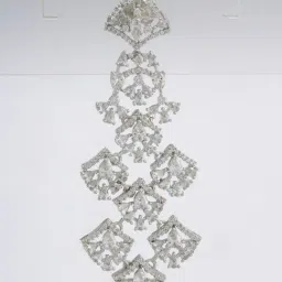 Kushal's Fashion Jewellery White Polished Zircon Necklace & Earring Set-picture-11