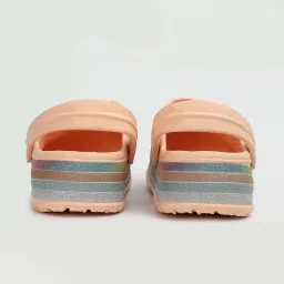 Fame Forever by Lifestyle Kids Peach Back Strap Clogs image 4