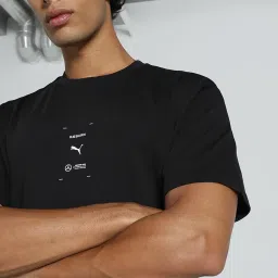 Puma Black Cotton Relaxed Fit Printed Sports T-Shirt image 4