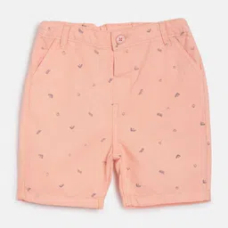MINI KLUB Boys Pink Printed Regular Fit Regular Shorts image 1