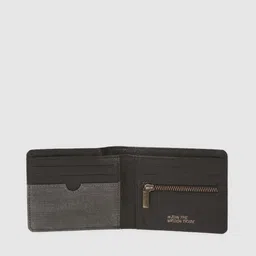 WROGN Men Grey Printed Leather Two Fold Wallet image 3