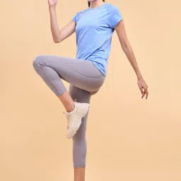 Enamor Gull Grey Mid Rise Sports Tights image 4