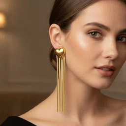 DressBerry Heart Shaped Drop Earrings image 2