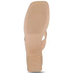 Walkway Women's Beige T-Strap Sandals image 4