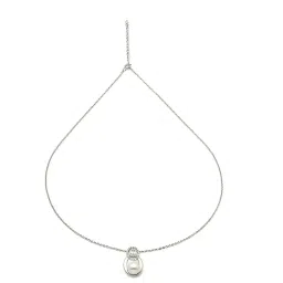 Silberry 92.5 Sterling Silver Elegant Pearl Pendant with Chain image 4