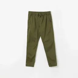 Fame Forever by Lifestyle Kids Olive Cotton Regular Fit Joggers-picture-20