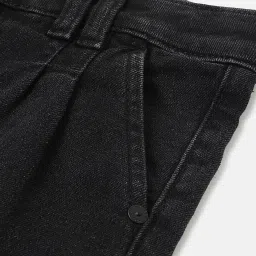 United Colors of Benetton Boys Black Cotton Blend Solid Jeans image 4