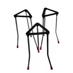 GENERIC 17.78 cm (7 Inch) Iron Black Tripod Stand for Bunsen Burner Support (Pack of 3)-picture-37