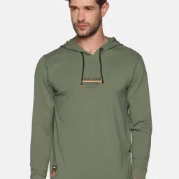 showoffff SHOWOFF Green Cotton Slim Fit Solid Sweatshirt-picture-35