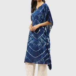 Maaesa Blue Tie Dye Kurta image 3