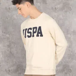 U.S. Polo Assn. Beige Cotton Regular Fit Printed Sweatshirt image 3