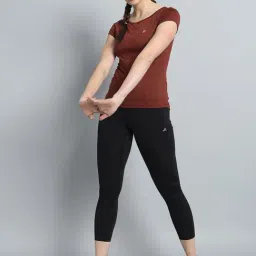 ATHLISIS Red Polyester Solid Sports T-Shirt image 5