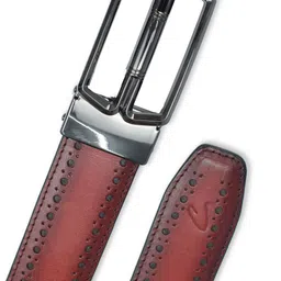 El'Curio Men Textured Leather Belt image 3