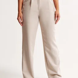 Chemistry Women Relaxed Straight Leg Straight Fit High-Rise Pleated Trousers-image-84