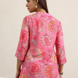 Libas Pink Floral Tunic image 2