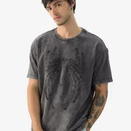 The Souled Store Grey Loose Fit Printed T-Shirt-picture-20