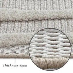 OBSESSIONS Beige Abstract Polyester Bedside Runner 2.5x5 Feet image 3