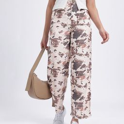 glitchez Women Freedom Flow Printed Baggy Fit Trousers-image-60